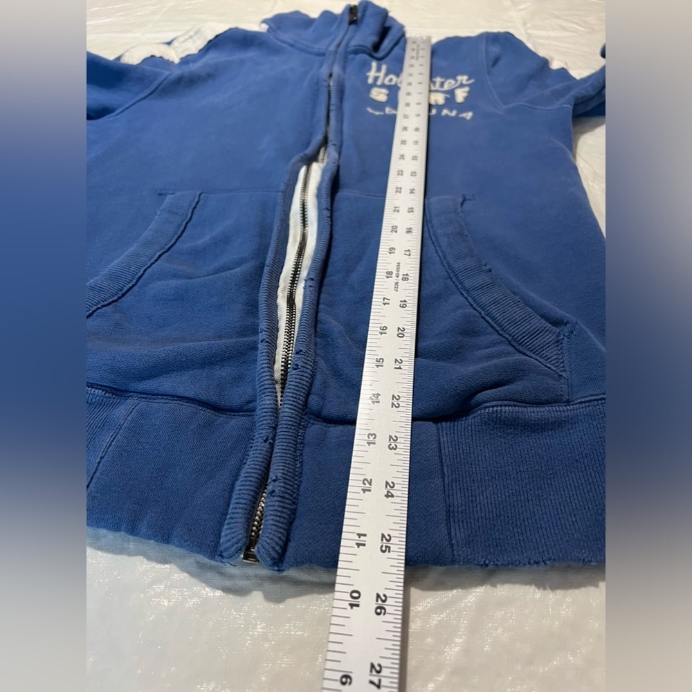 Hollister distressed Blue Hoodie, size Small - Picture 9 of 11